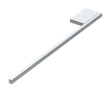 Afbeeldingen van Siro Handdoekhouder metaal - boorafstand 48mm/L 380mm/H 50mm/B 10mm chroom glanzend 