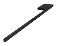 Afbeeldingen van Siro Handdoekhouder metaal - boorafstand 48mm/L 380mm/H 50mm/B 10mm mat zwart 